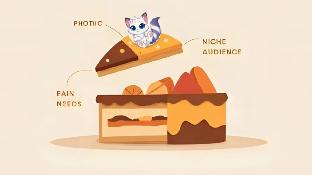 slice-the-niche-cake 細分市場找到你最適合服務的那一小塊人群